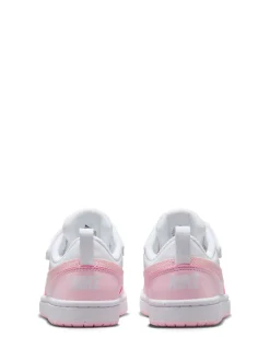 Blanc/Rose - Nike Baskets Junior Court Borough Low Recraft