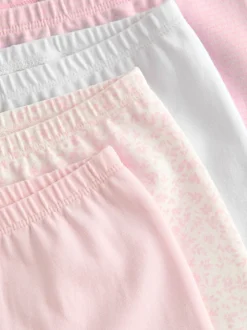 Blanc/Rose - Paquet de jambières pour bébé 4 (0mois-2ans)