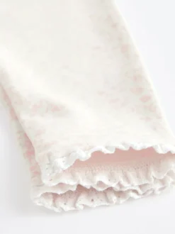 Blanc/Rose - Paquet de jambières pour bébé 4 (0mois-2ans)