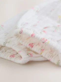 Blanc/rose à petites fleurs - Ensemble de barboteuses Bébé Bloomer 2 pièces avec collants (0mois-3ans)