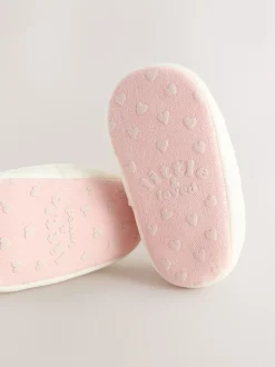 Blanc/Rose - Touch Fasten Bébé Trainers (0-24mths)