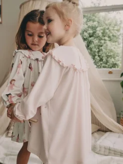 Blanc/rose imprimé ballerine - Pack Nighties 2 (2-12ans)