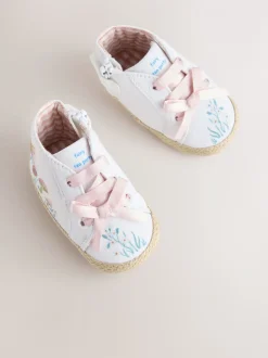 Blanc/Rose Personnage - Baskets hautes bébé (0-24mois)