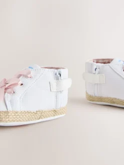 Blanc/Rose Personnage - Baskets hautes bébé (0-24mois)