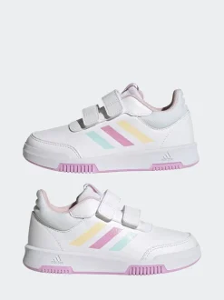 Blanc/Rose/Multi - Baskets adidas Tensaur Hook and Loop pour enfant