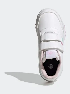 Blanc/Rose/Multi - Baskets adidas Tensaur Hook and Loop pour enfant