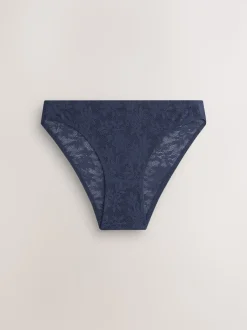 Blanc/Rose/Praline Nude - Lot de 7 culottes en dentelle collée Comfort