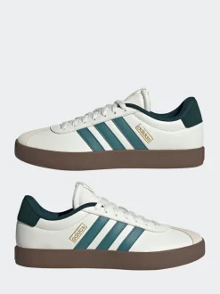 Blanc/Vert - adidas VL Court Trainers