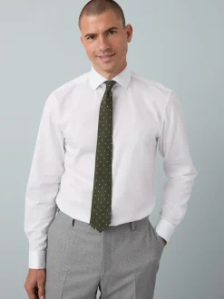 Blanc/vert à pois - Ensemble chemise et cravate pour l’occasion