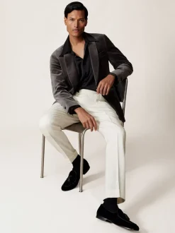 Blazer Reiss Mount habillé en velours à simple boutonnage