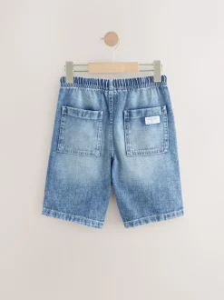 Bleach/Mid Bleu - Bermuda Pull On Denim Shorts 2 Pack (3-16yrs)
