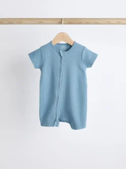 Bleu - 3 % coton à fermeture éclair 100Bébé ( 30 )