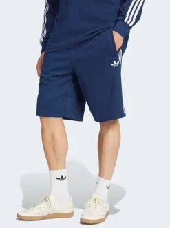 Bleu - Adidas Original Shorts à 3 Rayures