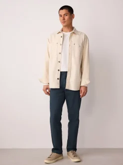 Bleu - Ajustement régulier - Pantalon chino stretch