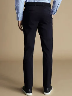 Bleu - Ajustement régulier - Chino Charles Tyrwhitt Français Slim Fit Ultimate sans fer
