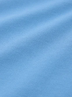 Bleu - Ajustement régulier - Polo Manches courtes Pique