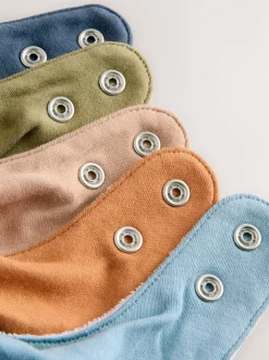 Bleu - Baby Dribble BIBS 5 Pack