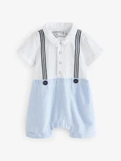 Bleu - Barboteuse Angel & Rocket Will Mr Smart en jersey 100% coton