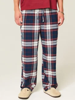 Bleu - Bas de pyjama Hollister à carreaux en flanelle