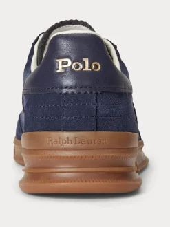 Bleu - Baskets Polo Ralph Lauren Hertitage Aera en daim mélangé