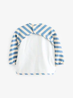 Bleu - Bavoir à manches de sevrage et d’alimentation