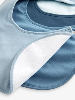 Bleu - Bébé 100% coton BIBS 5 Lot