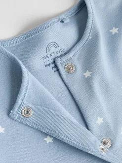 Bleu - Bébé Popper Sleepsuits Pack de 7 (0mois -2ans)