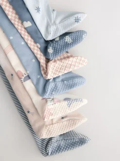 Bleu - Bébé Popper Sleepsuits Pack de 7 (0mois -2ans)