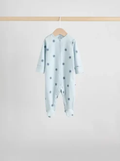 Bleu - Bébé Popper Sleepsuits Pack de 7 (0mois -2ans)