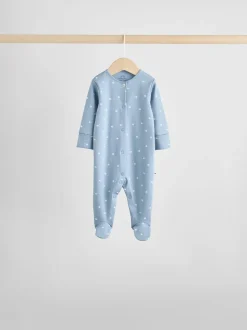 Bleu - Bébé Popper Sleepsuits Pack de 7 (0mois -2ans)