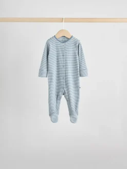 Bleu - Bébé Popper Sleepsuits Pack de 7 (0mois -2ans)