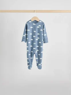 Bleu - Bébé Popper Sleepsuits Pack de 7 (0mois -2ans)