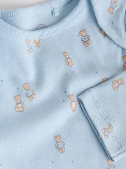 Bleu - Body ours bébé à manches longues