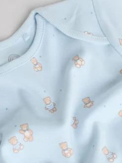 Bleu - Body ours bébé à manches courtes