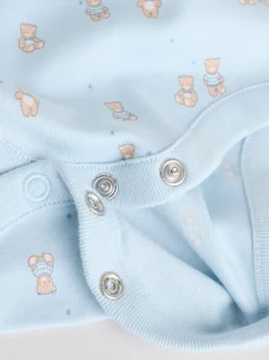 Bleu - Body ours bébé à manches courtes