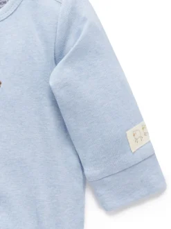 Bleu - Body Purebaby appliqué