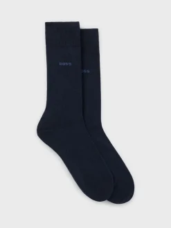 Bleu - BOSS Chaussettes de longueur régulière 2 Pack