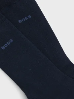 Bleu - BOSS Chaussettes de longueur régulière 2 Pack