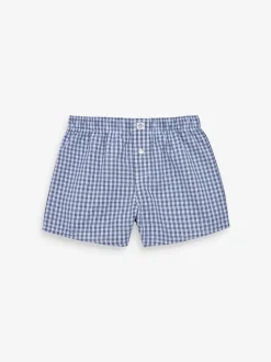 Bleu - Boxes en coton tissé 100% 3 Lot (2-16ans)