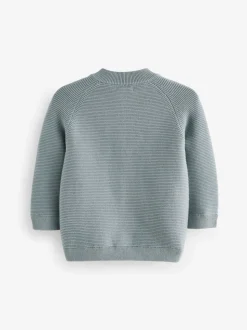 Bleu - Cardigan zippé (3mths-7yrs)