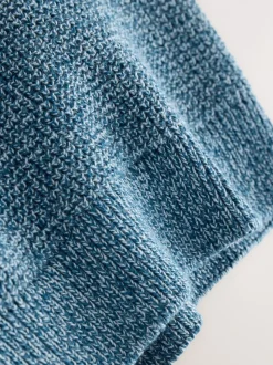 Bleu - Cardigans Texture zippé en maille (3-16ans)