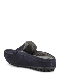 Bleu - Chaussons Jones Bootmaker Zap en cuir style mule