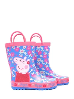 Bleu - Chaussures de pluie Vanilla Underground Peppa Pig pour enfants avec poignées