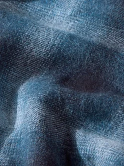 Bleu - Chemise à carreaux Signature à manches longues