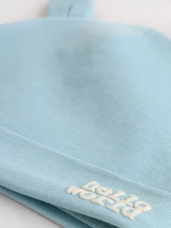 Bleu - Combinaison de nuit bébé, Body, Bonnet et Bavoirs bébé Ensemble 4 Pièces (0-12mois)