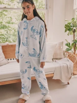 Bleu - Combinaison Lilo & Stitch en polaire Tout-en-un (3-16ans)