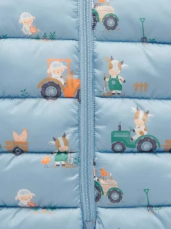 Bleu - Combinaison Purebaby matelassée imperméable à la douche