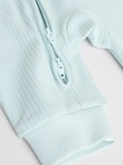 Bleu - Combinaisons de nuit à fermeture éclair pour bébés 5 Pack (0mths-3yrs)