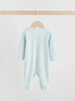Bleu - Combinaisons de nuit à fermeture éclair pour bébés 5 Pack (0mths-3yrs)