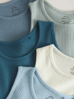 Bleu - Combinaisons pour bébés avec gilet 5 Pack
